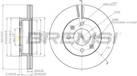 BREMSI CD7529V - B. DISC FRONT DIA.241 VENT. HYUNDAI GETZ