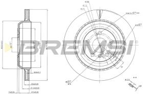 BREMSI CD7531V - B. DISC REAR DIA.330 VENT. MERCED GL 420