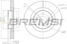 BREMSI CD7532V - B. DISC FRONT DIA.350 VENT. MERCED ML350