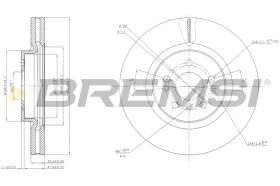 BREMSI CD7533V - B. DISC FRONT DIA.330 VENT. MERCED R300