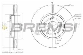 BREMSI CD7539V - B. DISC FRONT DIA.282 VENT. HONDA CIVIC