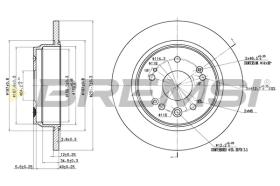 BREMSI CD7540S - B. DISC REAR DIA.282 SOLID HONDA STREAM