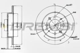 BREMSI CD7541S - B. DISC REAR DIA.258 SOLID KIA CERATO