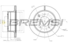 BREMSI CD7543V - B. DISC REAR DIA.315 VENT. KIA SORENTO