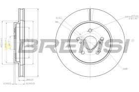 BREMSI CD7544V - B. DISC FRONT DIA.318 5 VENT. LEXUS RX