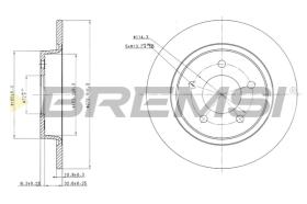 BREMSI CD7546S - B. DISC REAR DIA.280 SOLID MAZDA 3