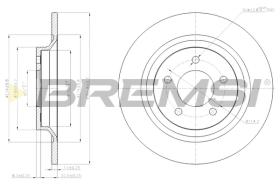 BREMSI CD7547S - B. DISC REAR DIA.302 SOLID MAZDA 5