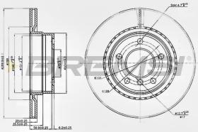 BREMSI CD7549V - B. DISC REAR DIA.300 VENT. BMW 116 I