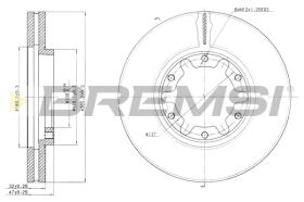 BREMSI CD7552V - B. DISC FRONT DIA.305,5 VENT. NISSAN PAT