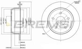 BREMSI CD7553S - B. DISC REAR DIA.305 SOLID JEEP CHEROKEE