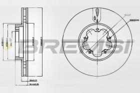 BREMSI CD7555V - B. DISC FRONT DIA.300 VENT. FORD TRANSIT