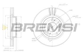 BREMSI CD7557V - B. DISC FRONT DIA.280 VENT. HONDA ACCORD