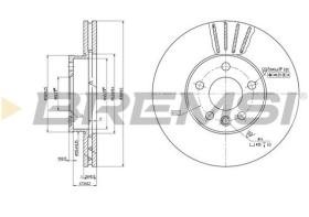 BREMSI CD7559V - B. DISC FRONT DIA.300 VENT. FORD GALAXY