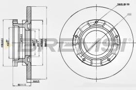 BREMSI CD7573S - B. DISC REAR DIA.280 SOLID FORD TRANSIT