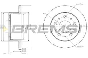 BREMSI CD7574S - B. DISC REAR DIA.280 SOLID FIAT DUCATO