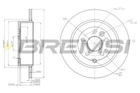 BREMSI CD7578S - B. DISC REAR DIA.302 SOLID LAND ROV FREE