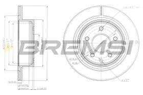 BREMSI CD7579V - B. DISC REAR DIA.292 VENT. NISSAN QASHQA