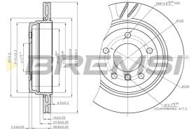 BREMSI CD7581V - B. DISC REAR DIA.294 VENT. BMW 325