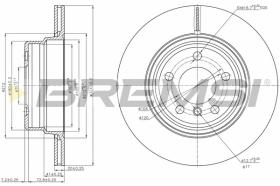 BREMSI CD7583V - B. DISC REAR DIA.324 VENT. BMW X5