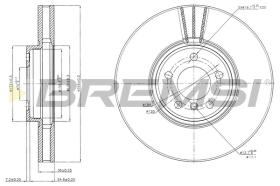 BREMSI CD7584V - B. DISC FRONT DIA.330 VENT. BMW X5