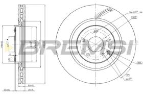 BREMSI CD7585V - B. DISC FRONT DIA.345 VENT. MERCED C350