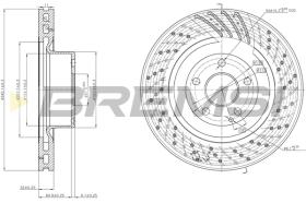 BREMSI CD7586V - B. DISC FRONT DIA.360 VENT. MERCED S600