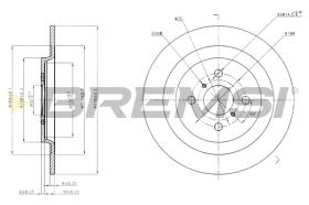 BREMSI CD7588S - B. DISC REAR DIA.278 SOLID DAIHATSU CHAR