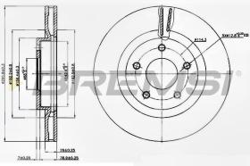 BREMSI CD7589V - B. DISC FRONT DIA.295 VENT. NISSAN JUKE