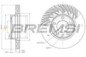 BREMSI CD7591VLS - B. DISC FRONT DIA.330 VENT. SX LF VW TOU