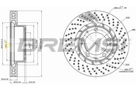 BREMSI CD7592VLS - B. DISC FRONT DIA.304 VENT. SX LF PORSCH