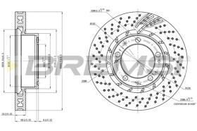 BREMSI CD7592VRD - B. DISC FRONT DIA.304 VENT. DX RD PORSCH