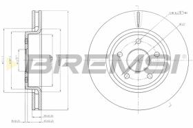 BREMSI CD7593V - B. DISC FRONT DIA.328 VENT. JEEP COMMAND