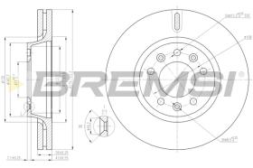 BREMSI CD7601V - B. DISC FRONT DIA.280 VENT. CITROEN JUMP