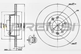 BREMSI CD7602S - B. DISC REAR DIA.290 SOLID FIAT SCUDO