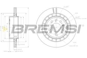 BREMSI CD7604V - B. DISC REAR DIA.300 VENT. SAAB 9-5