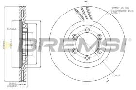 BREMSI CD7605V - B. DISC REAR DIA.294 VENT. DAEWOO REXTON