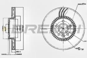 BREMSI CD7607V - B. DISC FRONT DIA.316 VENT. FORD S-MAX