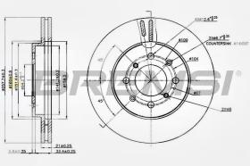 BREMSI CD7610V - B. DISC FRONT DIA.258 VENT. HONDA JAZZ