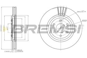 BREMSI CD7611V - B. DISC FRONT DIA.320 VENT. NISSAN PATHF