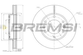 BREMSI CD7612V - B. DISC FRONT DIA.300 VENT. KIA CARNIVAL