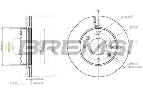 BREMSI CD7614V - B. DISC FRONT DIA.257 VENT. KIA MAGENTIS