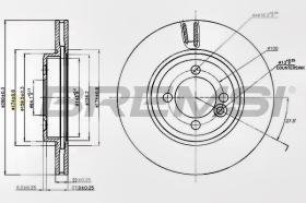 BREMSI CD7617V - B. DISC FRONT DIA.280 VENT. MINI COOPER