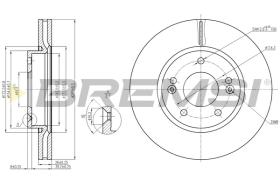 BREMSI CD7619V - B. DISC FRONT DIA.280 VENT. HYUNDAI TUCS