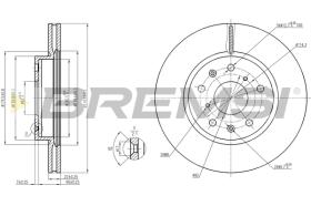 BREMSI CD7620V - B. DISC FRONT DIA.280 VENT. FIAT SEDICI