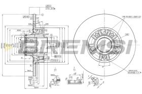 BREMSI CD7623S - B. DISC REAR DIA.280 SOLID NISSAN PRIMAS