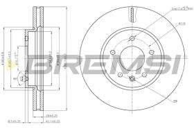 BREMSI CD7625V - B. DISC FRONT DIA.295 VENT. OPEL ANTARA