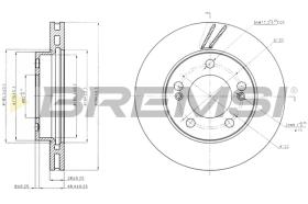 BREMSI CD7627V - B. DISC FRONT DIA.294 VENT. SSANGYONG KY