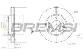 BREMSI CD7629V - B. DISC FRONT DIA.274 VENT. KIA CARNIVAL