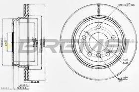 BREMSI CD7697V - B. DISC REAR DIA.300 VENT. BMW 320