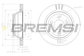 BREMSI CD7698V - B. DISC REAR DIA.314 VENT. VW TOUAREG